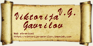 Viktorija Gavrilov vizit kartica